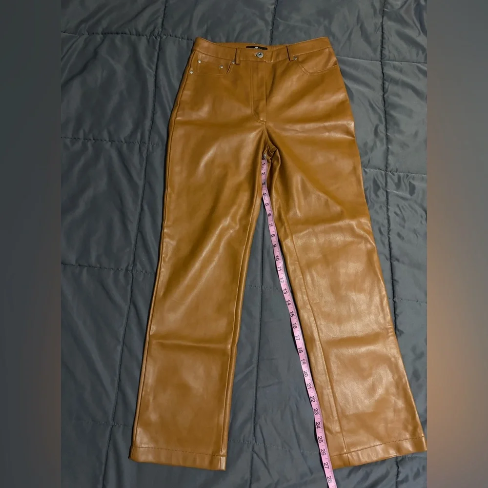 7 For All Mankind Vegan Leather Straight Leg Jeans - Picture 5 of 6